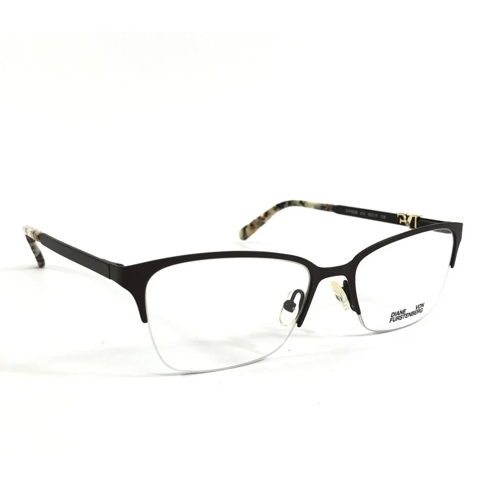 Diane Von Furstenberg Eyeglasses Frames DVF8056 210 Brown Cat Eye 52-17-135